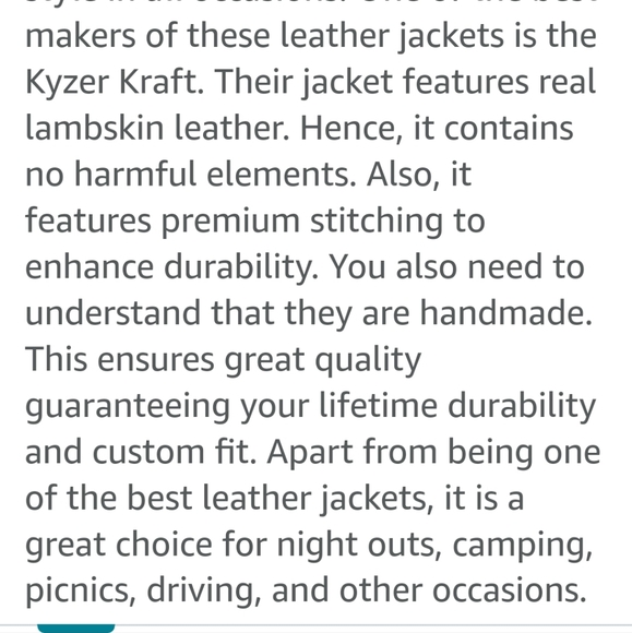 Leather Motorcycle Jacket - Picture 6 of 7